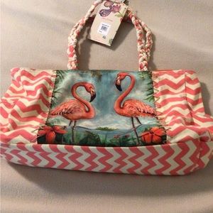 Brand new (with tags) flamingo Sun “n” Sand bag.